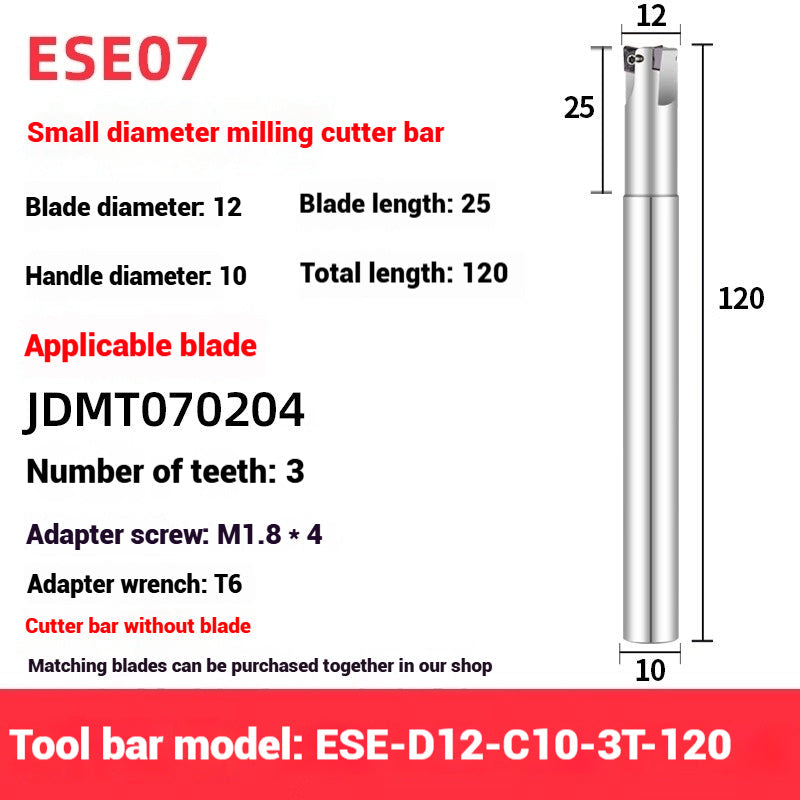 1053-ESE small diameter clear angle milling cutter shanks for 8 10 12 14 16 tungsten carbide milling cutter JDMT070204 double-edged cutter shanks Shandong Denso Pricision Tools Co.,Ltd.